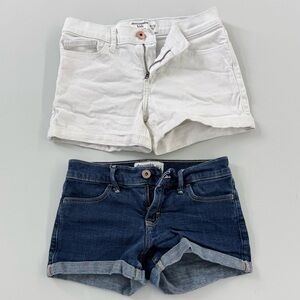 Abercrombie Kids - White and Blue Denim Shorts Set - Youth size 11/12